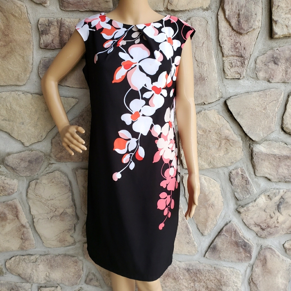 NEW YORK & COMPANY | Floral Black Pink Dress (READ DESCRIPTION!)